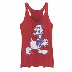 Licensed Character Juniors' Disney Donald Duck Vintage Portrait Sketch Tank Red Heather -Licensed Character Shop unnamed file 33825