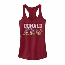 Licensed Character Juniors' Disney Donald Duck Action Pose Tank Red Heather