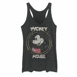 Licensed Character Juniors' Disney Mickey And Friends Spotty Mickey Mouse Portrait Tank Black Heather -Licensed Character Shop unnamed file 33846