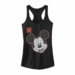 Licensed Character Juniors' Disney Mickey Mouse Varsity Letter Face Tank Black Heather -Licensed Character Shop unnamed file 33849
