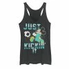 Licensed Character Juniors' Disney Mickey Mouse Just Kickin' It Soccer Tank Black Heather -Licensed Character Shop unnamed file 33850