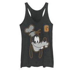 Licensed Character Juniors' Disney Goofy Varsity Letter Face Portrait Tank Black -Licensed Character Shop unnamed file 33854