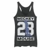 Licensed Character Juniors' Disney Mickey Mouse #28 Mickey Silhouette Tank Black