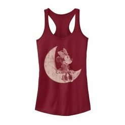 Licensed Character Juniors' Disney Mickey Minnie On The Moon Tank Scarlet