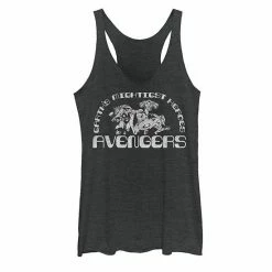 Licensed Character Juniors' Marvel Avengers Classic Earth's Mightiest Heroes Retro Tank Top Black Heather
