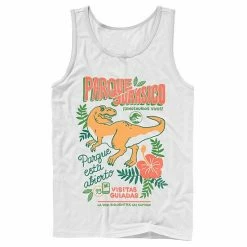 Licensed Character Men's Jurassic Park Spanish Opening Day Poster Tank White -Licensed Character Shop unnamed file 33933
