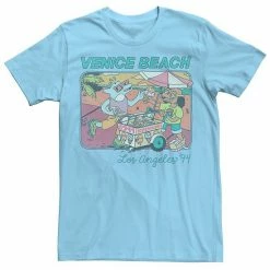 Licensed Character Men's Venice Beach Los Angeles Animal Doodles Tee White
