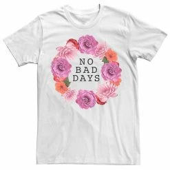 Licensed Character Men's No Bad Days Flower Wreath Tee Light Blue -Licensed Character Shop unnamed file 33960