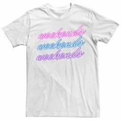 Licensed Character Men's Weekends Neon Cursive Tee Black 7 Licensed Character Men's Weekends Neon Cursive Tee Black -Licensed Character Shop unnamed file 33970