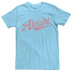 Licensed Character Men's Alright Baseball Style Font Tee White -Licensed Character Shop unnamed file 33972