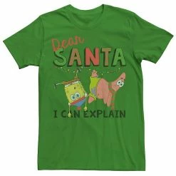 Licensed Character Men's SpongeBob SquarePants Santa I Can Explain Tee Kelly -Licensed Character Shop unnamed file 33994