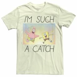 Licensed Character Men's Spongebob I'm Such A Catch Portrait Tee Natural