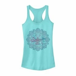 Licensed Character Junior's Disney's Aladdin Genie Lamp Geometric Poster Tank Top Black