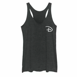 Licensed Character Juniors' Disney Small Pocket Logo Tank Black