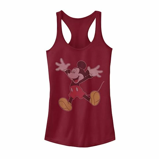 Licensed Character Juniors' Disney Mickey Mouse Jumping For Joy Portrait Tank Scarlet 5 Licensed Character Juniors' Disney Mickey Mouse Jumping For Joy Portrait Tank Scarlet - Image 3