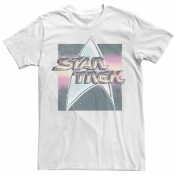 Licensed Character Men's Star Trek The Original Series Vintage Distressed Logo Tee White -Licensed Character Shop unnamed file 34096
