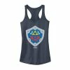 Licensed Character Juniors' Nintendo Legend Of Zelda Link's Awakening Hylian Shield Logo Tank Black
