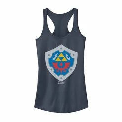 Licensed Character Juniors' Nintendo Legend Of Zelda Link's Awakening Hylian Shield Logo Tank Black