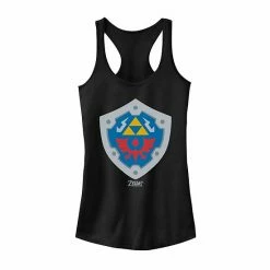 Licensed Character Juniors' Nintendo Legend Of Zelda Link's Awakening Hylian Shield Logo Tank Black -Licensed Character Shop unnamed file 34103