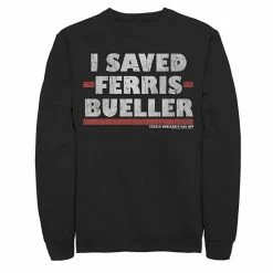 Licensed Character Men's I Saved Ferris Bueller Sweatshirt Charcoal Heather -Licensed Character Shop unnamed file 34106