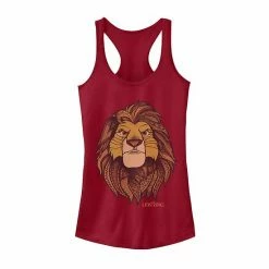 Licensed Character Juniors Lion King Geometric Grown Up Simba Tank Black