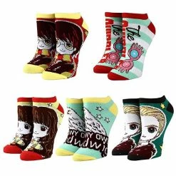 Licensed Character Women's Harry Potter 5-Pair Pack Ankle Socks