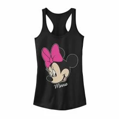 Licensed Character Juniors' Disney Minnie Mouse Face Portrait Smile Tank Black -Licensed Character Shop unnamed file 34167