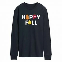 Licensed Character Men's Happy Fall Tee Heather Charcoal