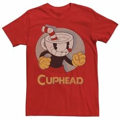 Licensed Character Men's Cuphead A Brawl Is Surely Brewing Cup Tee Red -Licensed Character Shop unnamed file 34186