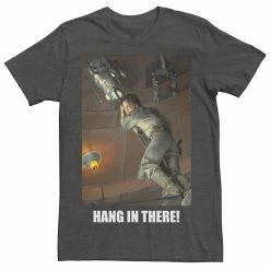 Licensed Character Men's Star Wars Hang In There Update Poster Tee Charcoal Heather -Licensed Character Shop unnamed file 34195