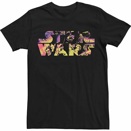 Licensed Character Men's Star Wars Logo Poster Colors Tee Charcoal Heather 5 Licensed Character Men's Star Wars Logo Poster Colors Tee Charcoal Heather - Image 3