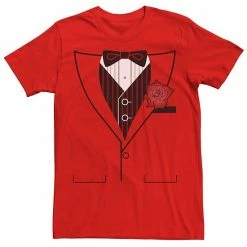 Licensed Character Men's Tuxedo With Rose Tee White