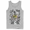 Licensed Character Men's Jurassic World Black And White Comic Dinos Graphic Tank Top Charcoal -Licensed Character Shop unnamed file 34227