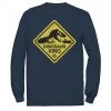 Licensed Character Men's Jurassic Park Dinosaur Crossing Yellow Sign Tee Black -Licensed Character Shop unnamed file 34231