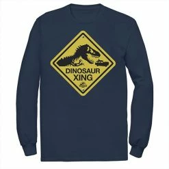 Licensed Character Men's Jurassic Park Dinosaur Crossing Yellow Sign Tee Black -Licensed Character Shop unnamed file 34233