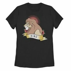 Licensed Character Juniors' Disney Lion King Simba King Tattoo Yellow Tee Black -Licensed Character Shop unnamed file 34263