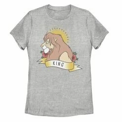 Licensed Character Juniors' Disney Lion King Simba King Tattoo Yellow Tee Black -Licensed Character Shop unnamed file 34264