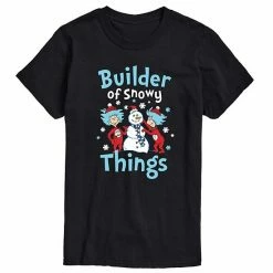 Licensed Character Men's Dr. Seuss Builder Of Snowy Things Tee Black -Licensed Character Shop unnamed file 34272