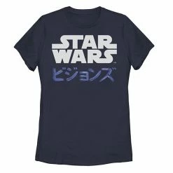 Licensed Character Juniors' Star Wars: Visions Kanji Logo Tee Navy -Licensed Character Shop unnamed file 34280