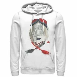 Licensed Character Men's The Suicide Squad Big Harley Logo Hoodie White -Licensed Character Shop unnamed file 34283