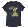 Licensed Character Juniors' Shrek Smelly Night Text Portrait Tee Navy -Licensed Character Shop unnamed file 34293