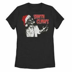 Licensed Character Juniors' Universal Monsters Werewolf "Santa Claws" Tee Black -Licensed Character Shop unnamed file 34344