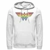Licensed Character Men's Wonder Woman Rainbow Striped Logo Hoodie Black -Licensed Character Shop unnamed file 34349
