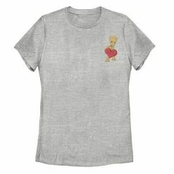 Licensed Character Juniors' Marvel Groot Heart Valentine's Day Pocket Hit Tee Black -Licensed Character Shop unnamed file 34356