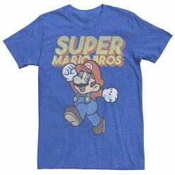 Licensed Character Men's Nintendo Super Mario Bros Mario Faded Portrait Tee Royal Heather -Licensed Character Shop unnamed file 34375