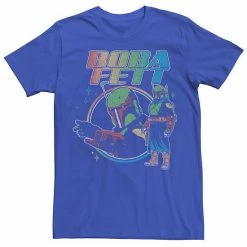 Licensed Character Men's Star Wars Boba Fett Bright Boba Rainbow Tee Charcoal -Licensed Character Shop unnamed file 34385