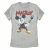 Licensed Character Juniors' Disney's Epic Mickey Word Stack Graphic Tee Athletic Heather -Licensed Character Shop unnamed file 34421
