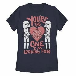 Licensed Character Juniors' Star Wars Valentines The One I'm Looking For Tee Navy -Licensed Character Shop unnamed file 34426