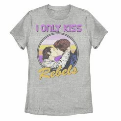 Licensed Character Juniors' Star Wars Rebel Kiss Tee Athletic Heather -Licensed Character Shop unnamed file 34432