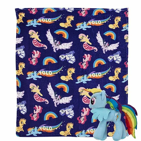Licensed Character My Little Pony Cute Rainbow Dash Character Hugger Pillow & Silk Touch Throw Set 3 Licensed Character My Little Pony Cute Rainbow Dash Character Hugger Pillow & Silk Touch Throw Set